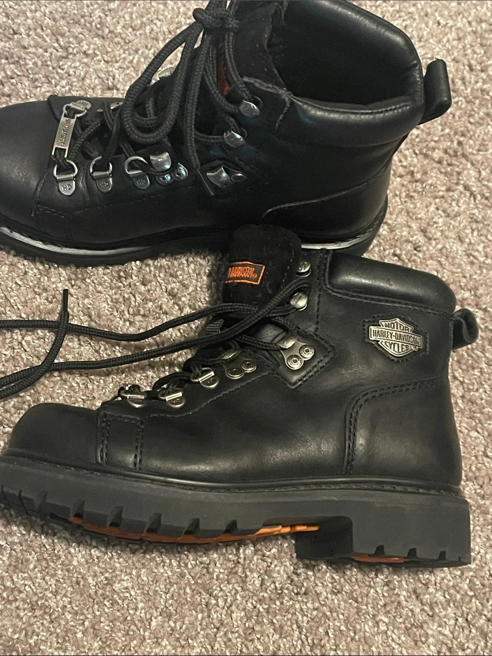 Harley-Davidson Women’s  Black Leather Riding  Lace-Up Boots